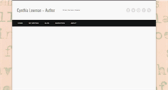 Desktop Screenshot of cynthialowman.com